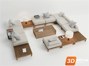 Outdoor Sofa Skp Files